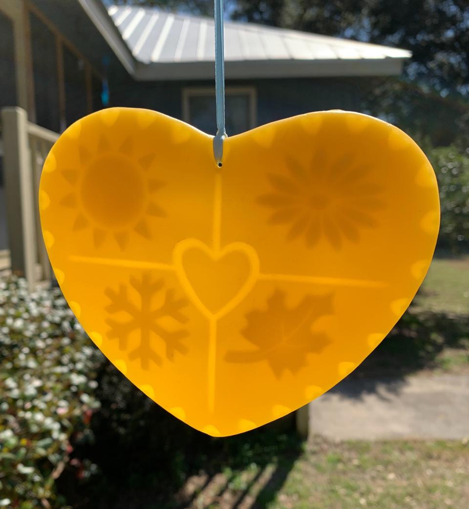 Beeswax Seasons of the Heart Suncatcher or Wall Art