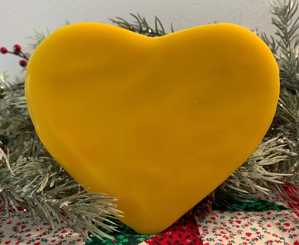 Hospitality Heart Suncatcher made with 100% Pure Beeswax