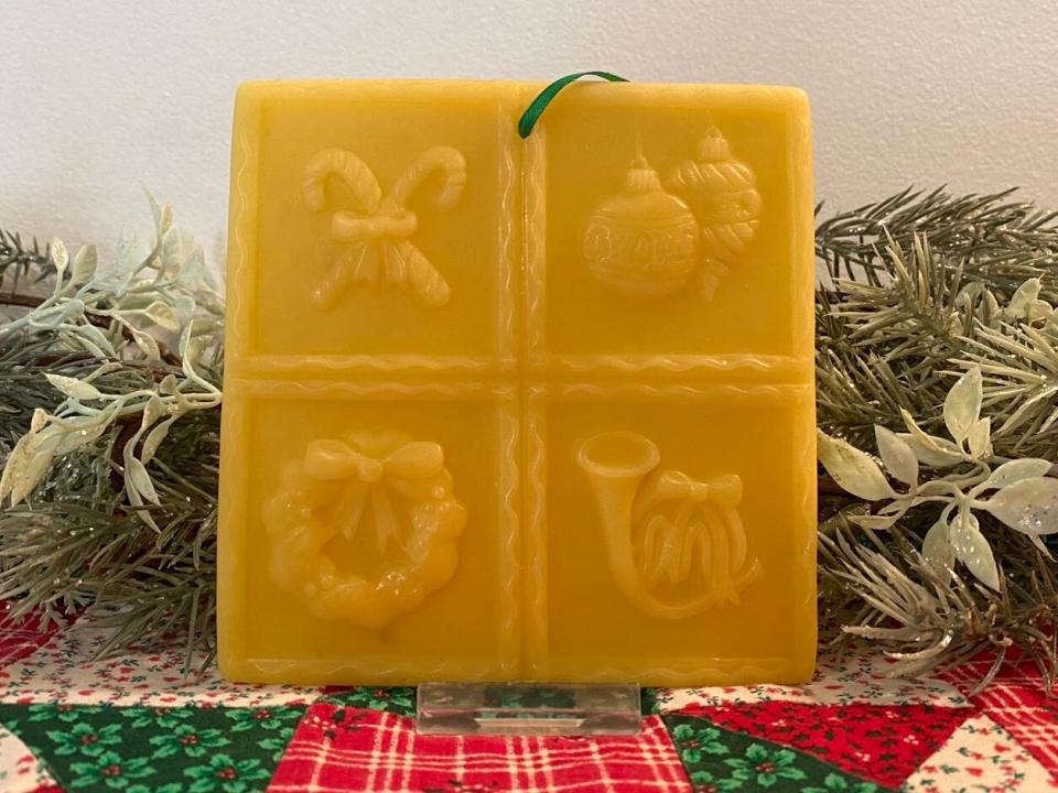 Beeswax Holiday Ornaments Wall Hanging or Plaque