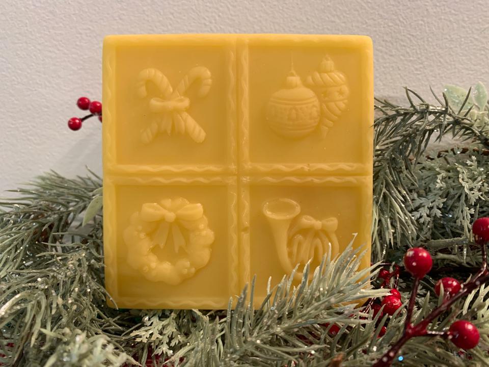 Beeswax Holiday Ornaments Wall Hanging or Plaque