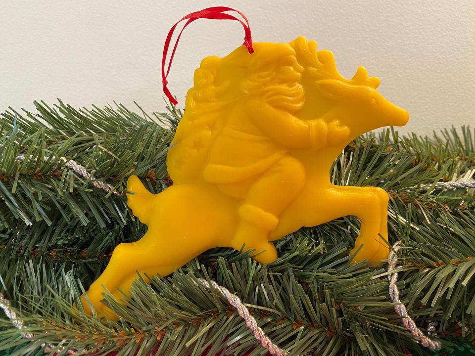 Beeswax  Santa Riding a Reindeer