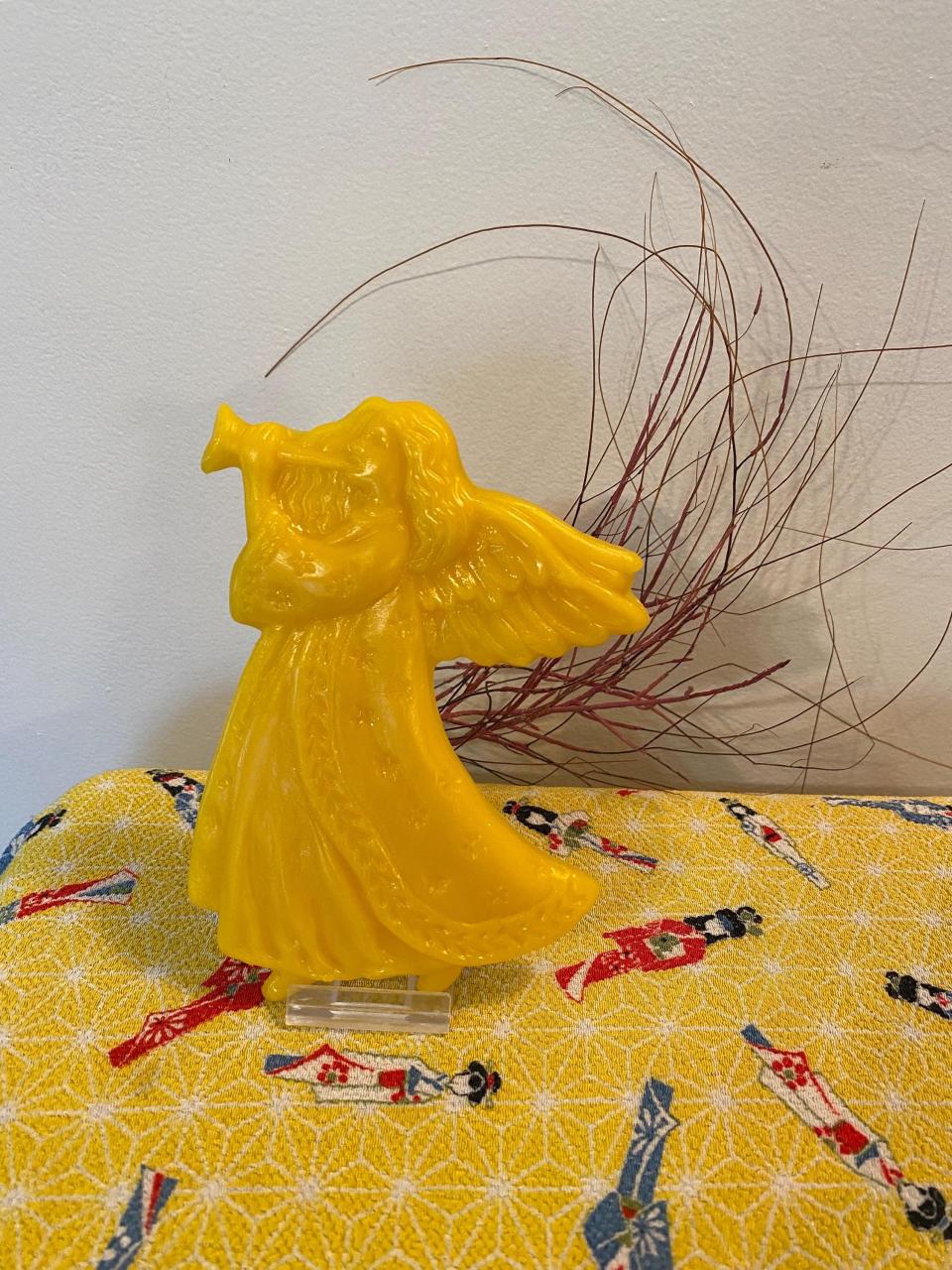 Beeswax Angel with Horn
