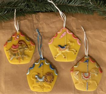 Beeswax Carousel Animals Set of Four