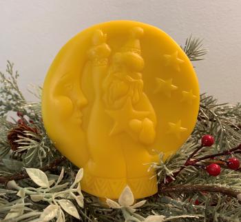 Beeswax Santa in the Moon