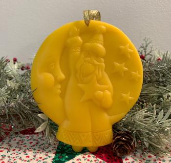 Beeswax Santa in the Moon