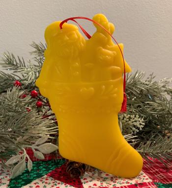 Beeswax Santa in a Stocking