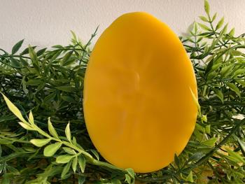 Beeswax Egg with Sitting Bunnies and Flourishes