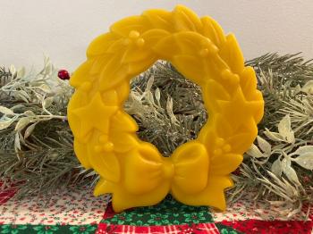 Beeswax Christmas Star Wreath Plain or Embellished