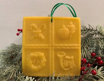 Beeswax Holiday Ornaments Wall Hanging or Plaque