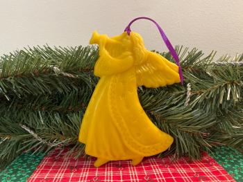 Beeswax Angel with Horn