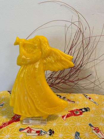 Beeswax Angel with Horn