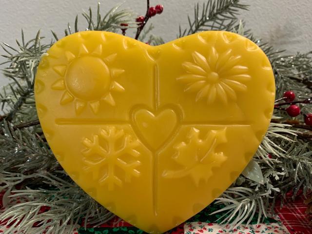 Beeswax Seasons of the Heart Suncatcher or Wall Art